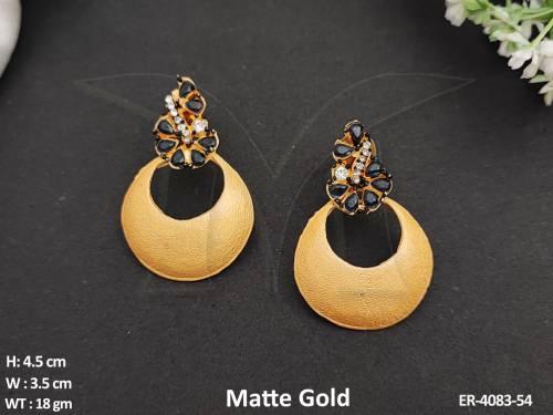 beautiful designer mat polish fancy style party wear earring