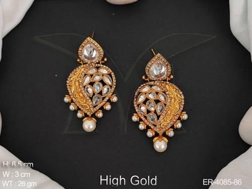 antique-jewelry-high-gold-polish-reverse-paan-side-style-earrings
