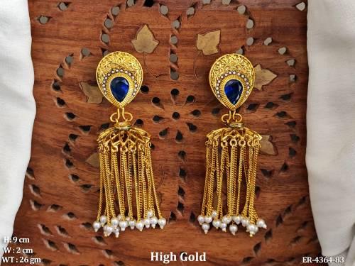 antique-jewelry-reverse-paan-chain-fall-high-gold-polish-beautiful-fancy-style-antique-earrings