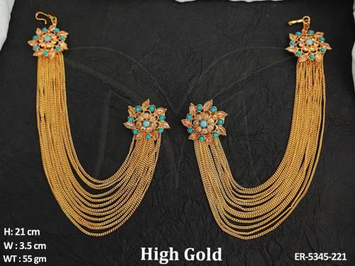 flower style headed earings set detail