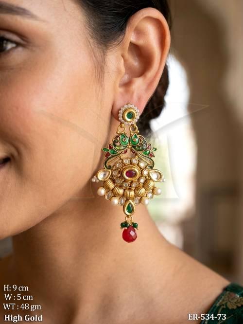 something different looking for wearing antique earrings detail