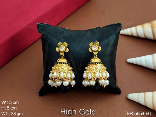 Flower Hold Jhumki Imitation Earrings — ER-5654-66