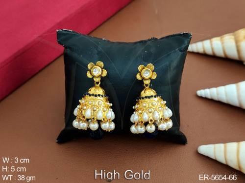 Flower Hold Jhumki Imitation Earrings — ER-5654-66