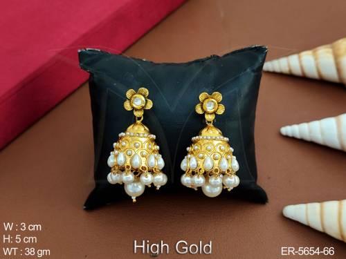 Flower Hold Jhumki Imitation Earrings — ER-5654-66
