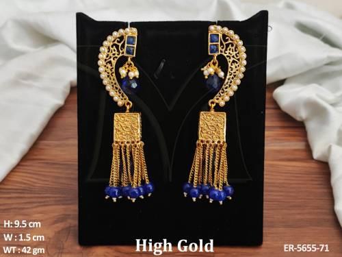 cubic base kanful imitation earrings detail
