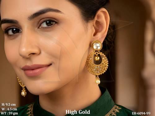 Chand Bali Shape Style Antique Earrings
