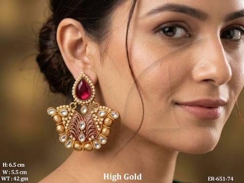 ruby green tops antique earrings detail