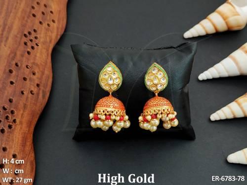meena on nakshi jhumka antique earring