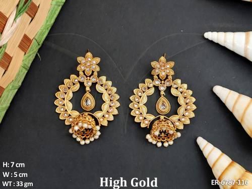 Paan Round Jhumki Style Earrings