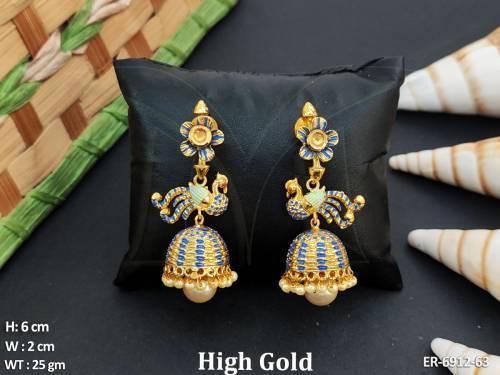 Dancing Peacock Bell Style Earrings