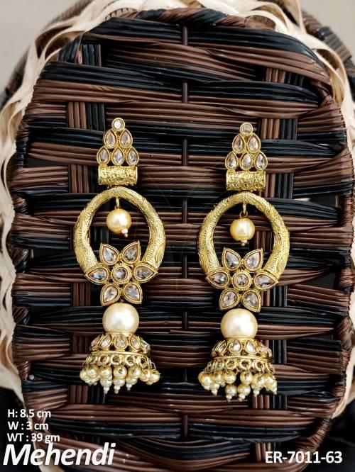 Flower Center Ring Style Earrings
