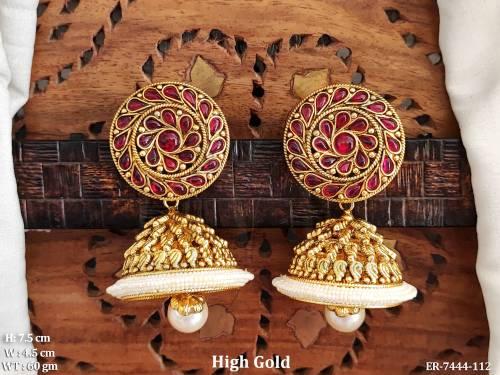 antique color paan jhumka