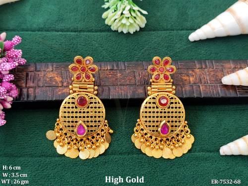 Coin drop exclusive antique earring