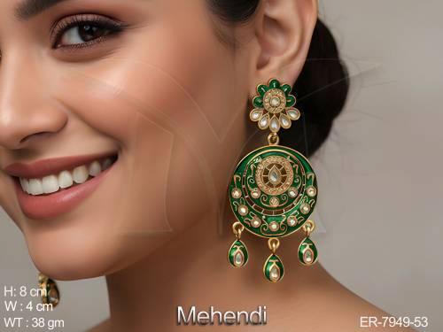 Lct stone meena kari antique earring