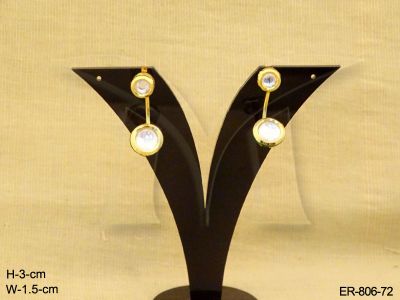 white stone newest fashion kundan earrings