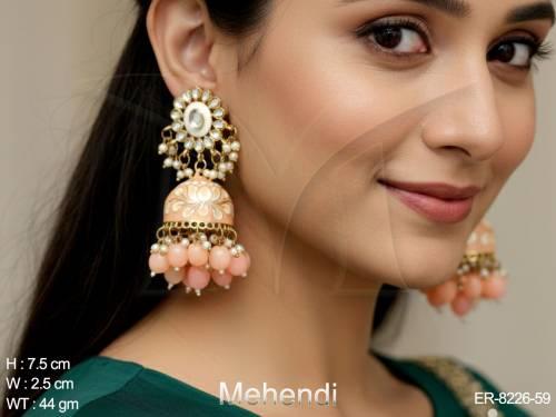 Jhumka Style beauiful Meenakari Earring