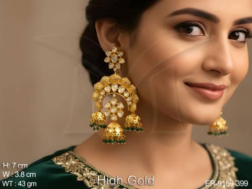 Beautiful Fancy style designer Party wear Long Jhumka Fusion Earring