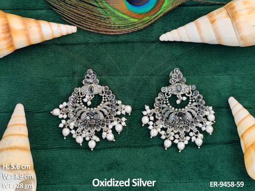 Designer Party wear Fancy Design Beautiful Oxidised Silver Earring