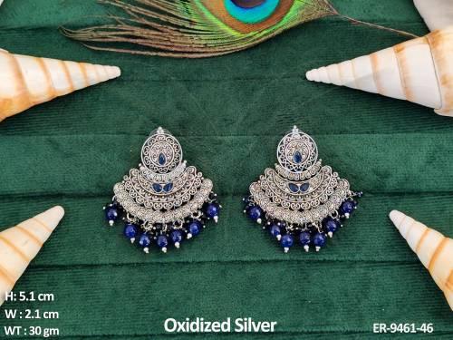 Oxidised Silver Fancy style Beautiful Designer Earring