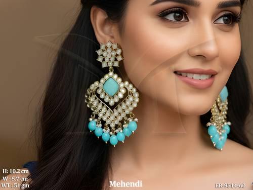 Beautiful Fancy Design Party wear Designer Mirror Earring