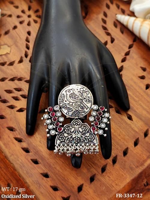 oxidized-silver-bird-design-statement-finger-ring-