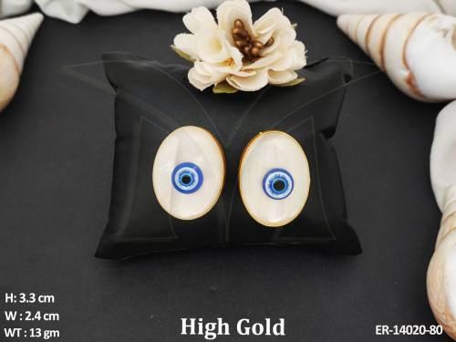 High Gold Polish Fancy Design Fusion Earrings