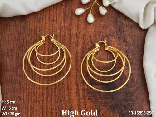 Fusion Jewellery Design High Gold Polish  Earrings    — ER-15898-256