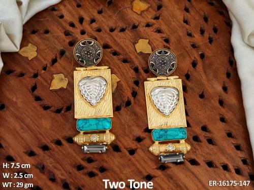 fusion-two-tone-polish-fancy-style-earrings-