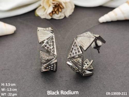 designer-fusion-jewellery-black-rodium-polish-party-wear-earrings-