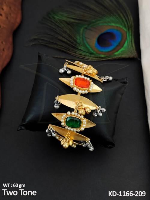 western-style-fusion-jewelry-two-tone-polish-party-wear-fancy-fusion-kada-