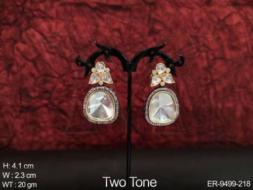 Designer Fancy Style Beautiful Kundan Fusion Earring Tops
