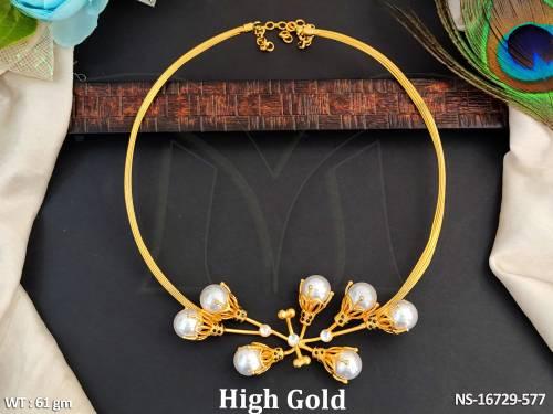 Beautiful Design High Gold Polish Necklace set    