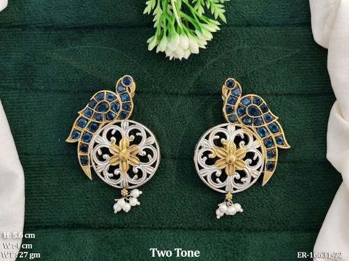 fusion-oxidized-dome-earrings-in-silver-&-gold-finish-two-tone-polish-in-oxidized-finish