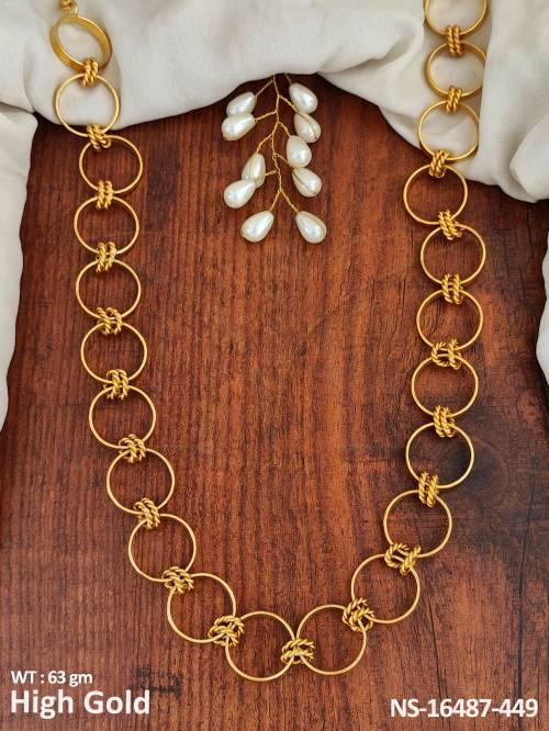 fusion-jewellery-high-gold-polish-fancy-short-necklace-set-