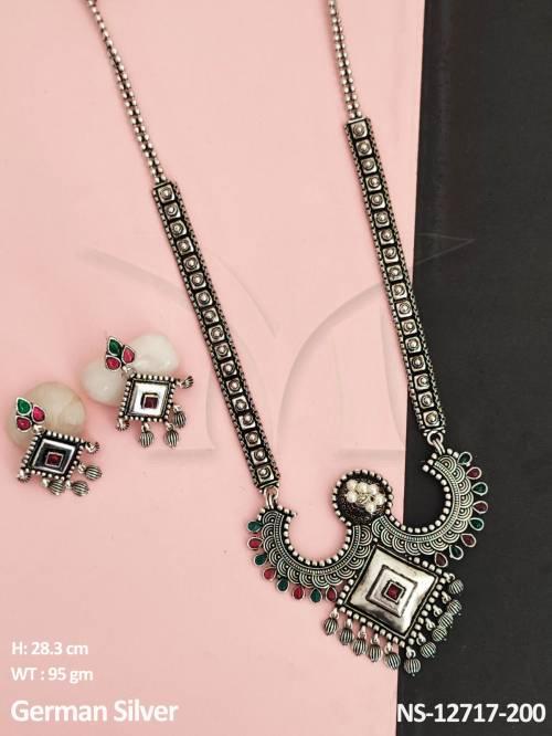 beautiful-fancy-style-german-silver-polish-designer-wear-long-necklace-set