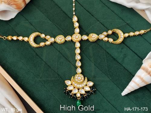 kundan-fancy-beautiful-high-gold-polish-hair-accessories-sheeshphool-matha-patti-
