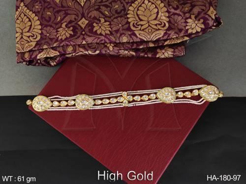 designer-fancy-style-hair-accessories-kundan-jewellery-high-gold-polish-party-wear-kundan-matha-patti-