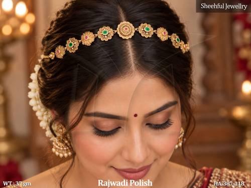 Rajwadi Polish Floral Designer Hair Accessory