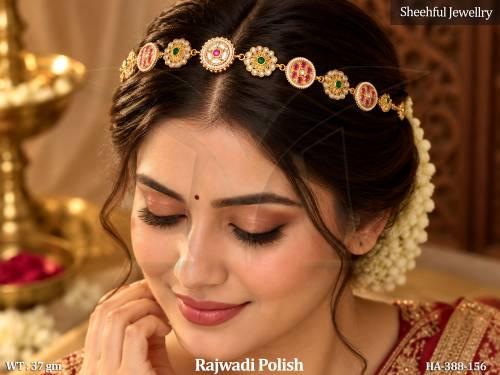 Elegant Kundan Style Floral Hair Accessory