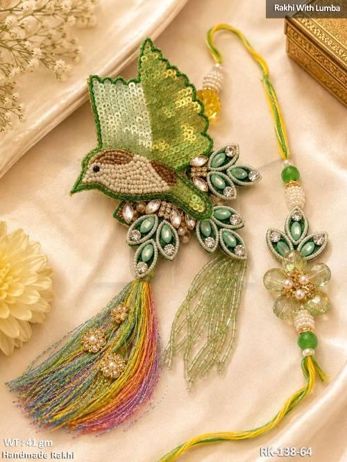 handmade-bird-designer-rakhi-with-lumba-set-for-bhai-bhabhi