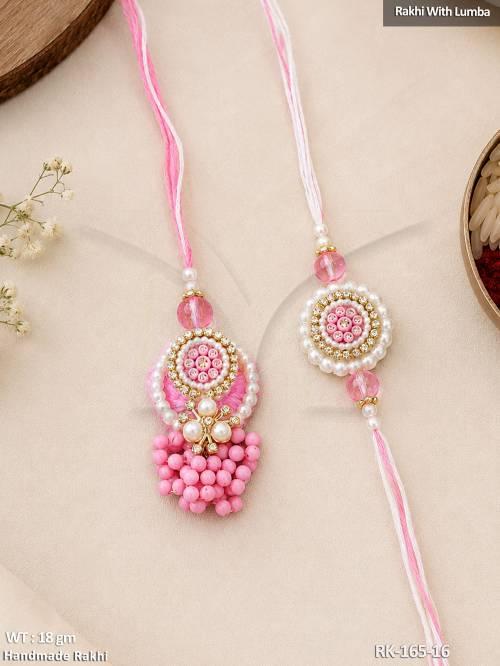 Premium Handmade Bhai Bhabhi Rakhi Lumba for Raksha Bandhan