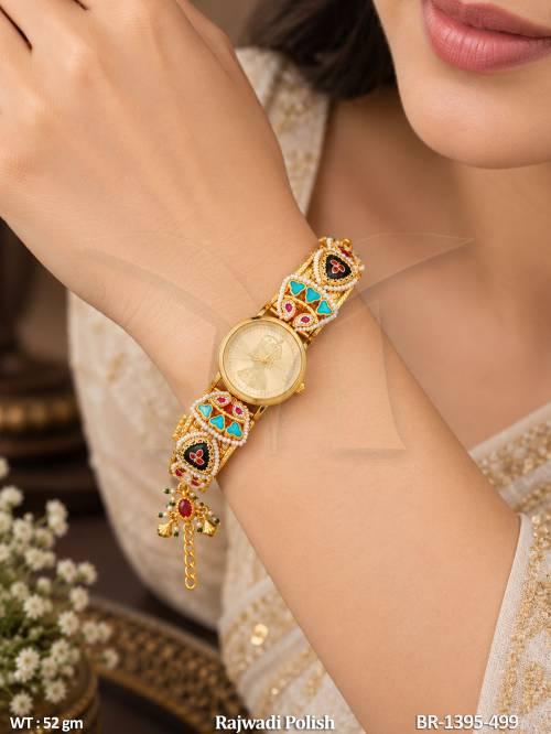 Traditional Kundan Meenakari Watch