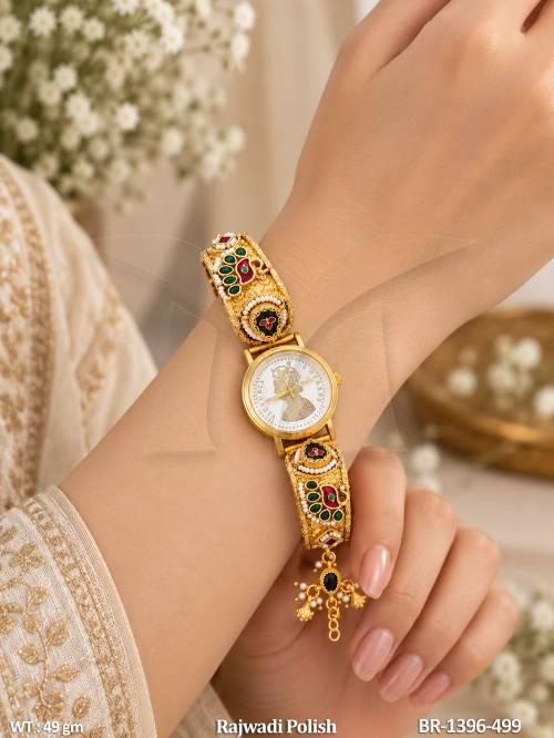 Designer Peacock Meenakari Heritage Watch