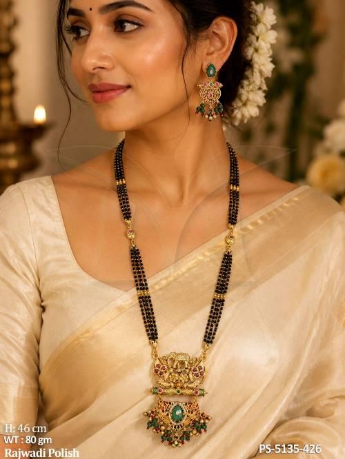Elephant Design Heritage Mangalsutra Pendant Set