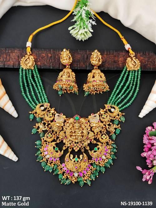 matte-gold-temple-lakshmi-bridal-necklace-set-