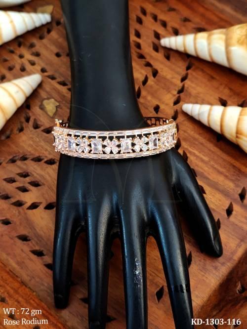  American Diamond Stylish Kada for Party & Wedding Wear — KD-1303-116
