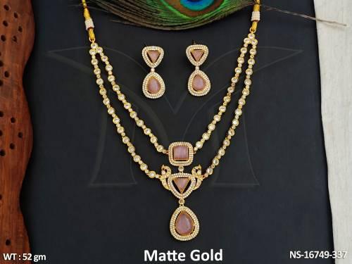 kemp-matte-gold-polish-full-stone-necklace-set-