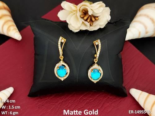 kemp-jewellery-matte-gold-polish-full-stone-fancy-style-earrings-