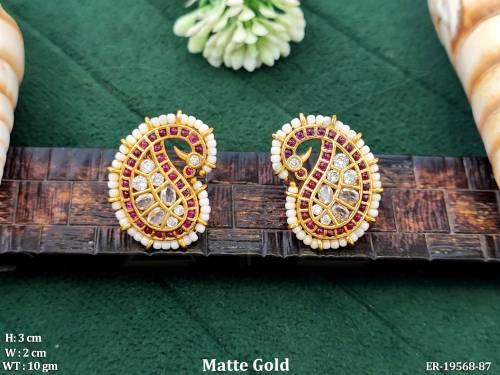 Traditional Kemp Paisley Stud Earrings for Women