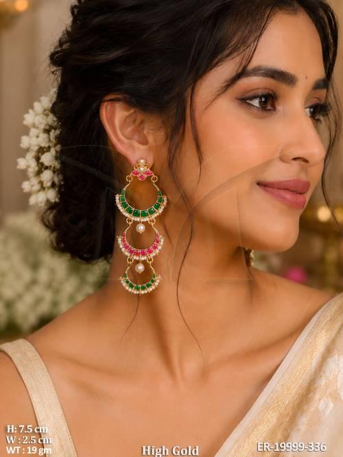 Fancy Kemp Multicolor Chandbali Dangler Earrings